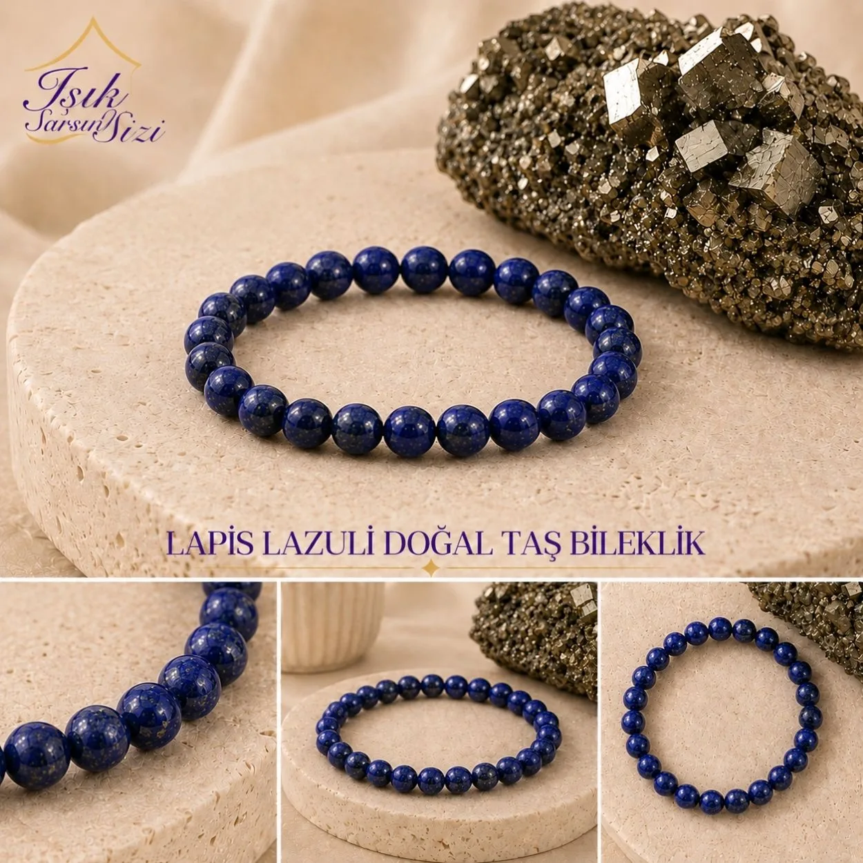 Lapis Lazuli Doğal Taş Bilekliik