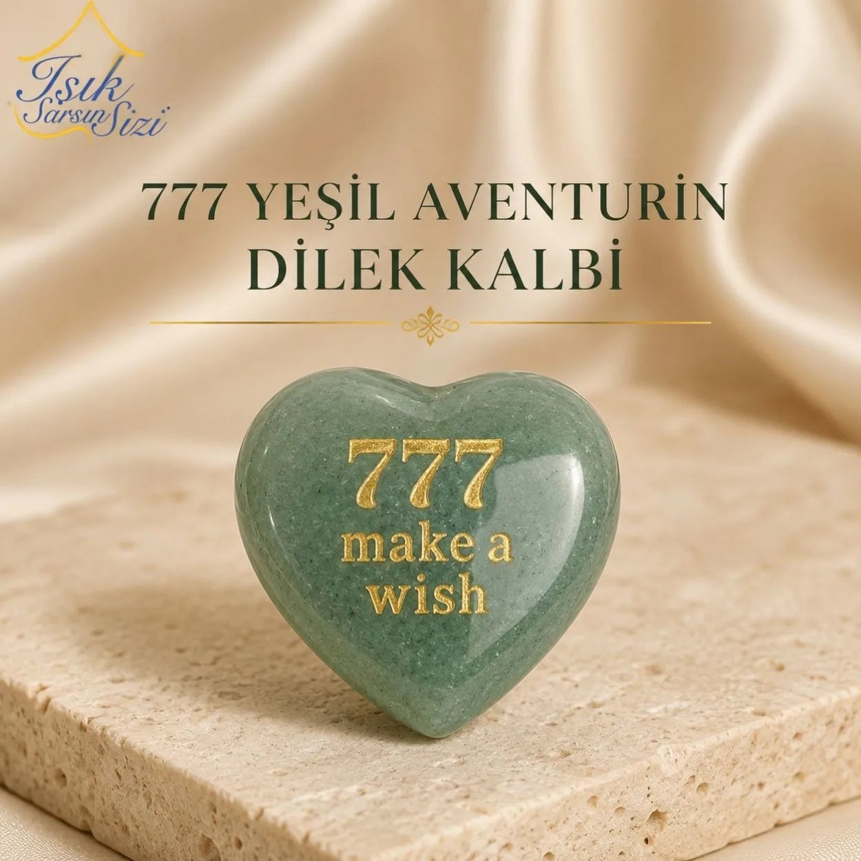 777 Yeşil Aventurin Dilek Kalbi