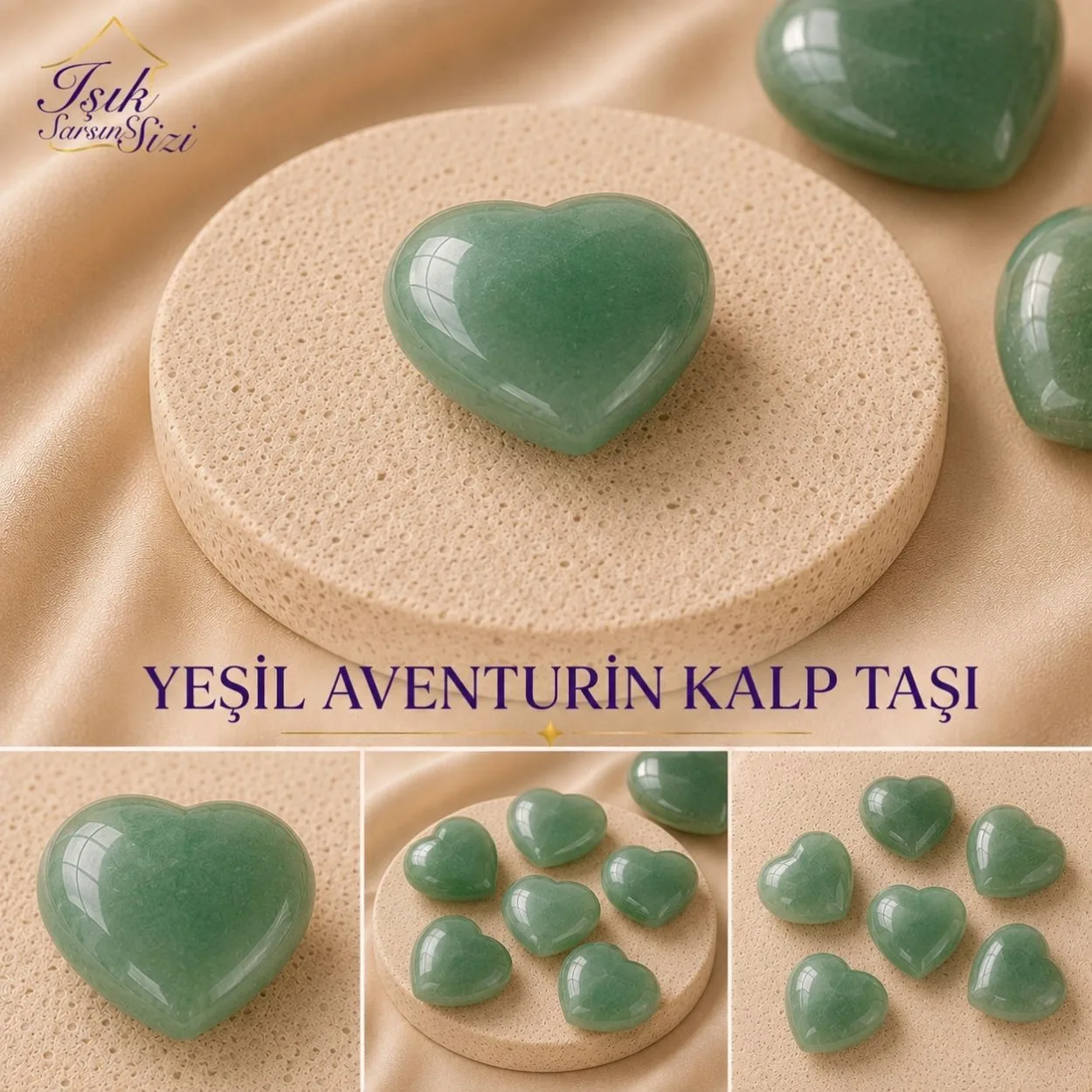 Yeşil Aventurin Kalp Taşı