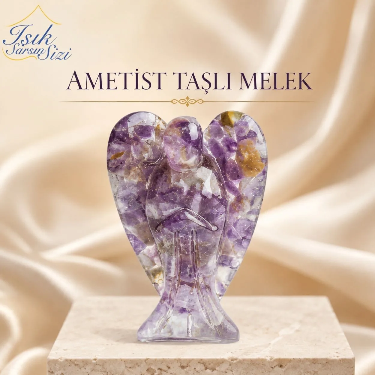 Ametist Taşlı Melek – Huzurun, Arınmanın ve İlahi Korumanın Zarif Sembolü