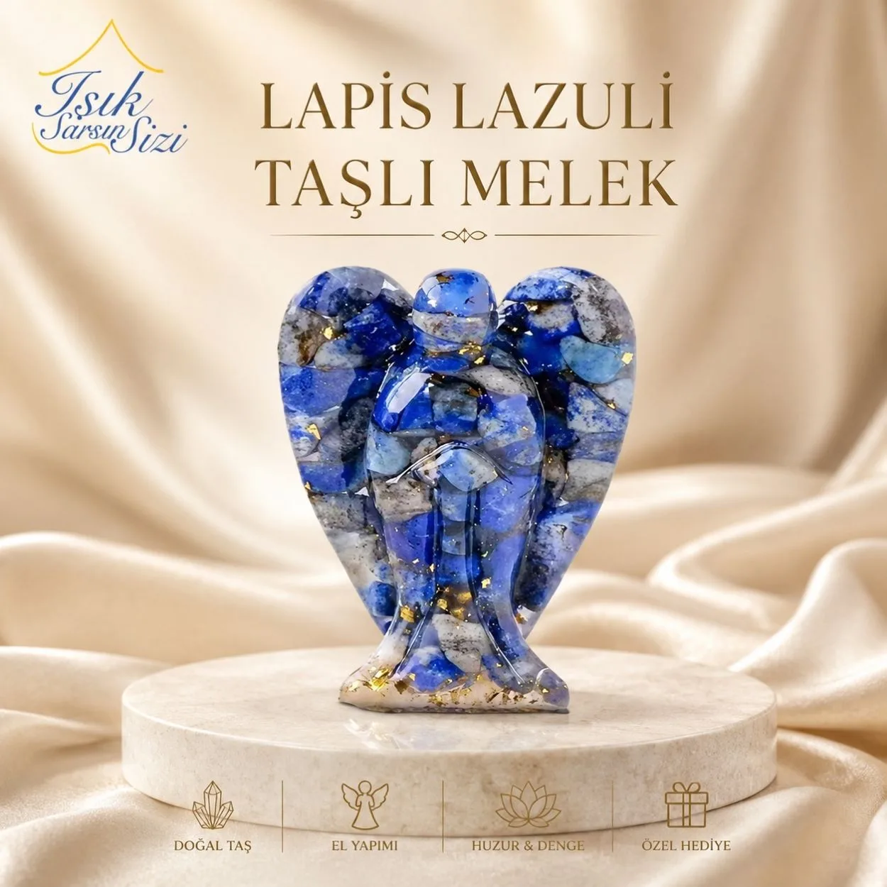 Lapis Lazuli Taşlı Melek – Ruhunuzun Bilgeliğini Hatırlatan Göksel Bir Işık